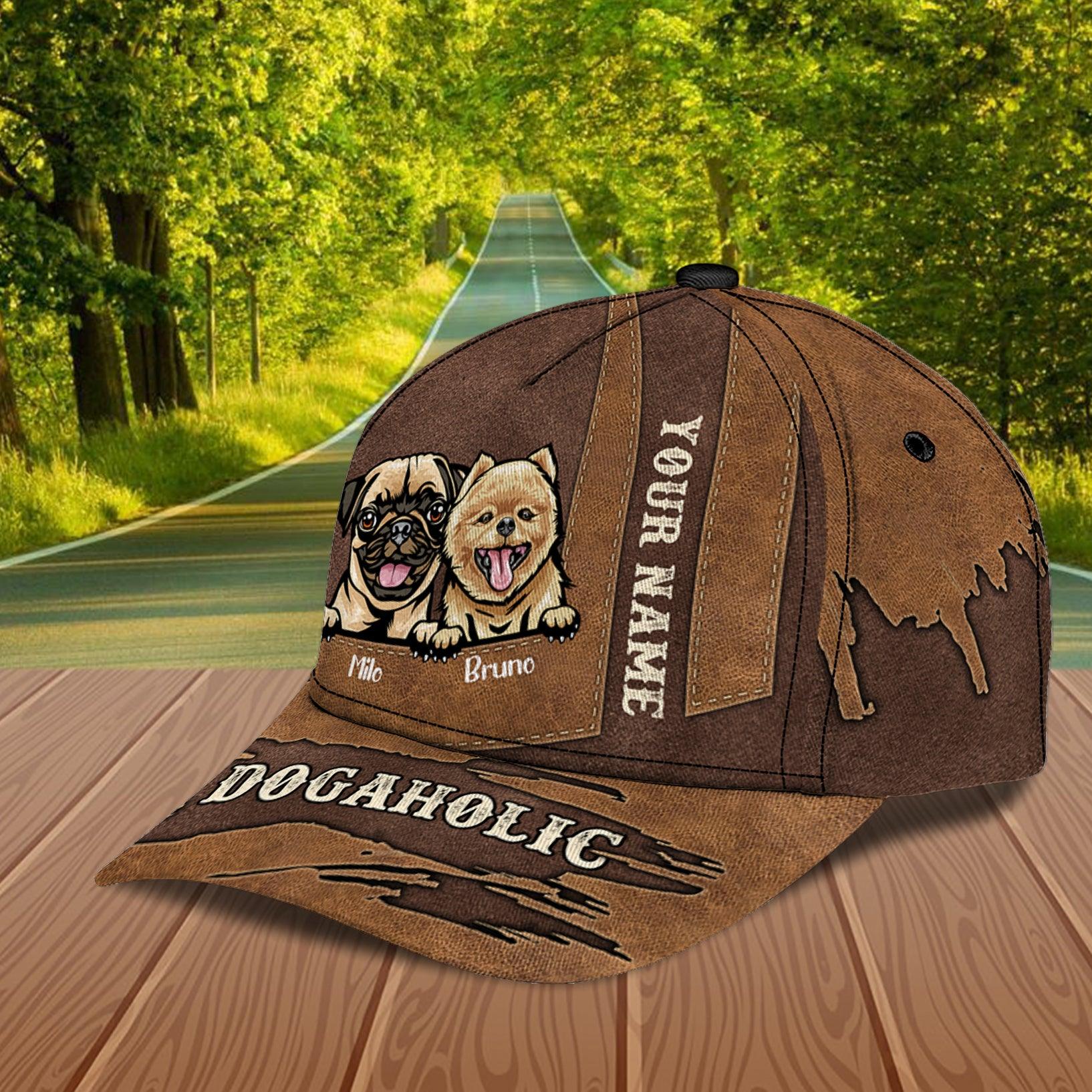 Dog Personalized Classic Cap, Personalized Gift for Dog Lovers, Dog Dad, Dog Mom Trucker Hats Custom Hats Gifts For Men & Women