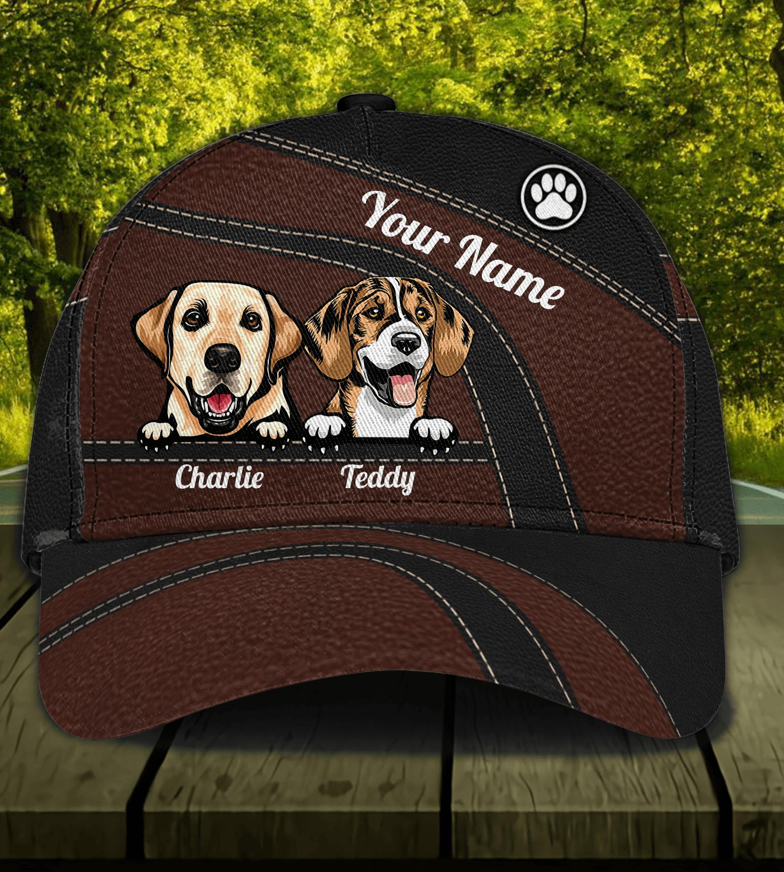 Dog Personalized Classic Cap, Personalized Gift for Dog Lovers, Dog Dad, Dog Mom Trucker Hats Custom Hats Gifts For Men & Women