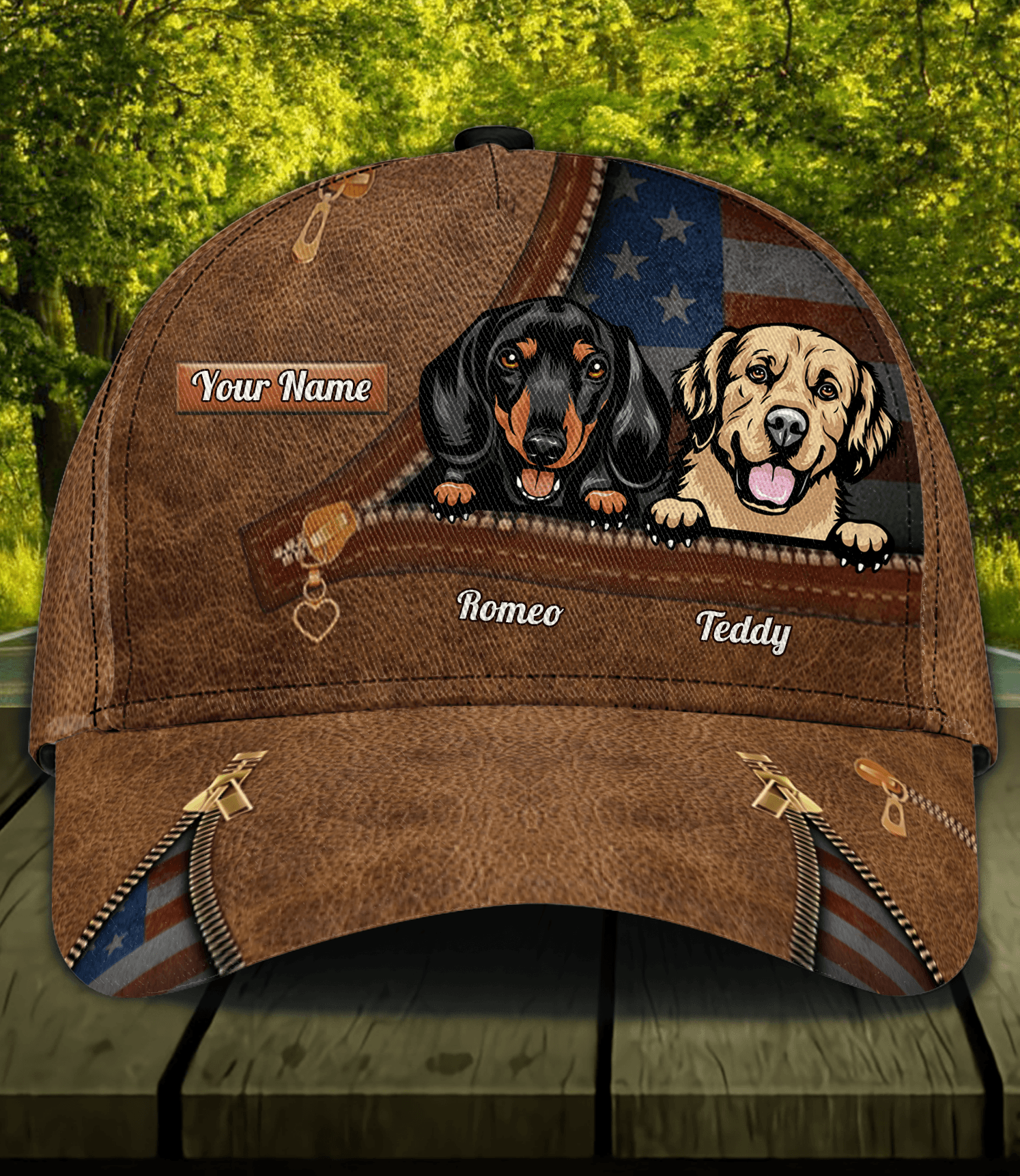 Dog Personalized Classic Cap, Personalized Gift for Dog Lovers, Dog Dad, Dog Mom Trucker Hats Custom Hats Gifts For Men & Women