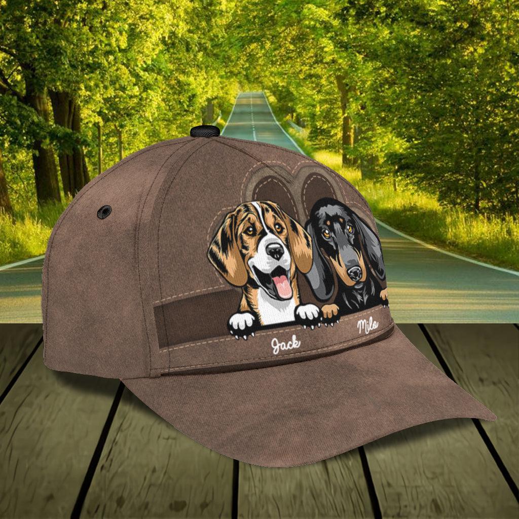Dog Personalized Classic Cap, Personalized Gift for Dog Lovers, Dog Dad, Dog Mom Trucker Hats Custom Hats Gifts For Men & Women
