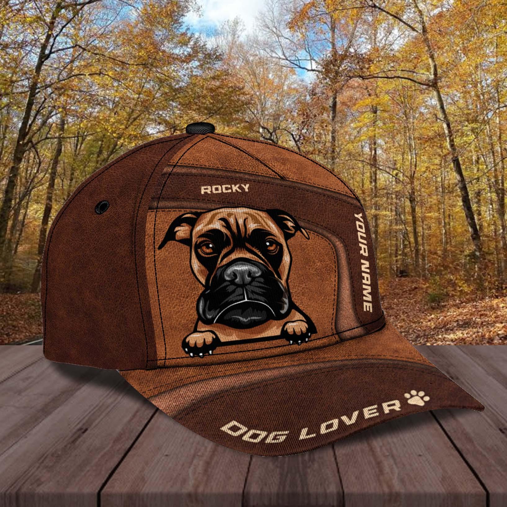 Dog Personalized Classic Cap, Personalized Gift for Dog Lovers, Dog Dad, Dog Mom Trucker Hats Custom Hats Gifts For Men & Women