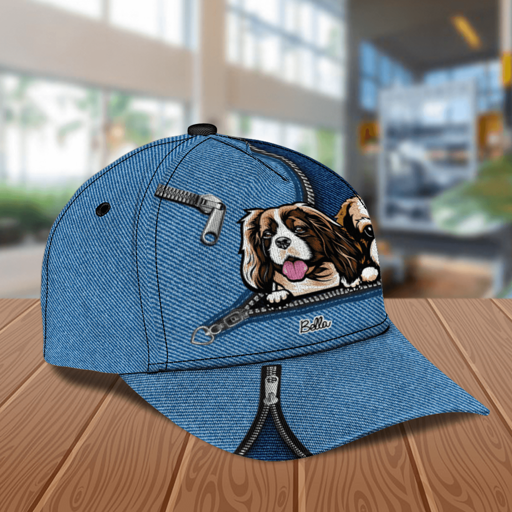 Dog Personalized Classic Cap, Personalized Gift for Dog Lovers, Dog Dad, Dog Mom Trucker Hats Custom Hats Gifts For Men & Women
