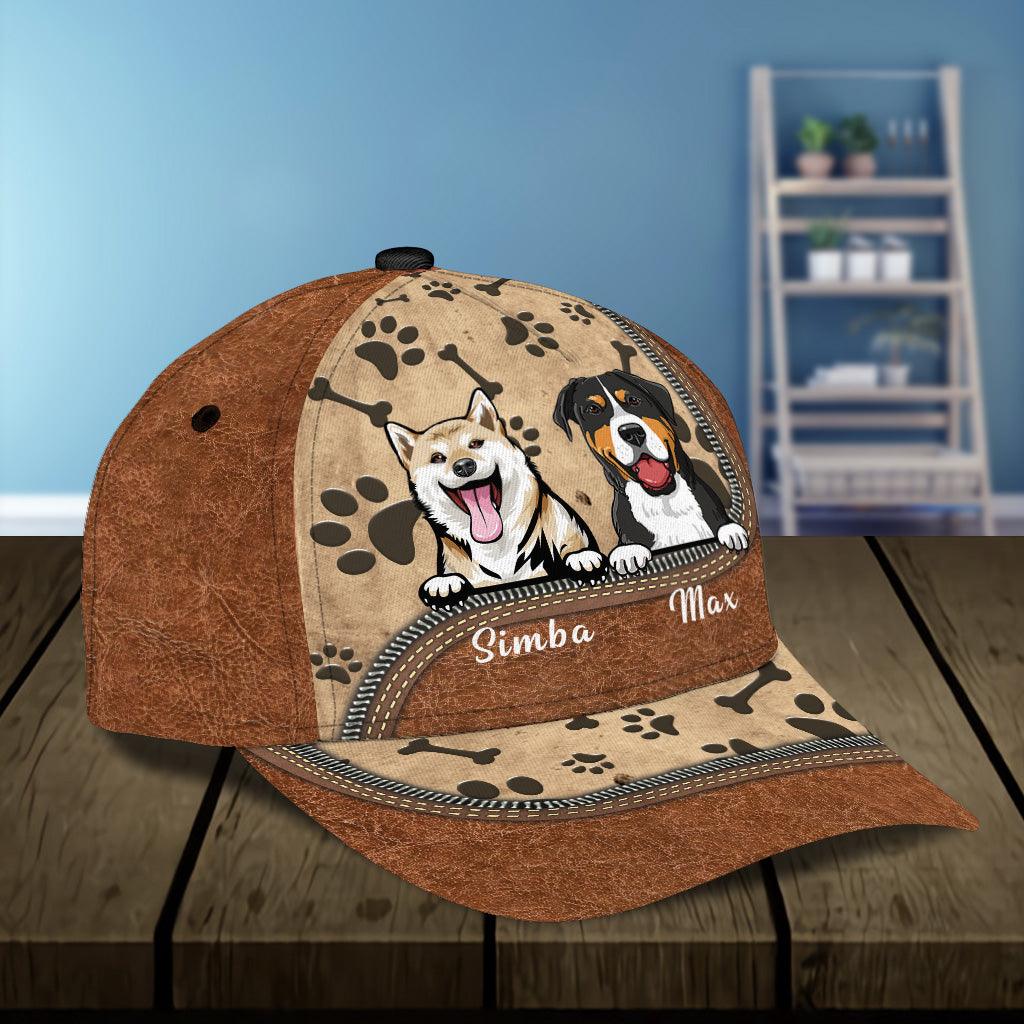 Dog Personalized Classic Cap, Personalized Gift for Dog Lovers, Dog Dad, Dog Mom Trucker Hats Custom Hats Gifts For Men & Women