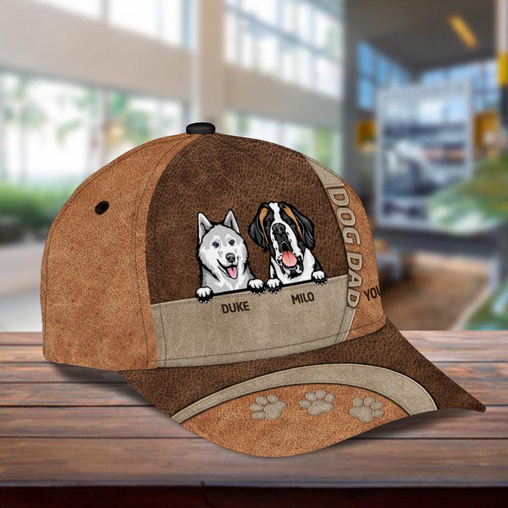 Dog Personalized Classic Cap, Personalized Gift for Dog Lovers, Dog Dad, Dog Mom Trucker Hats Custom Hats Gifts For Men & Women