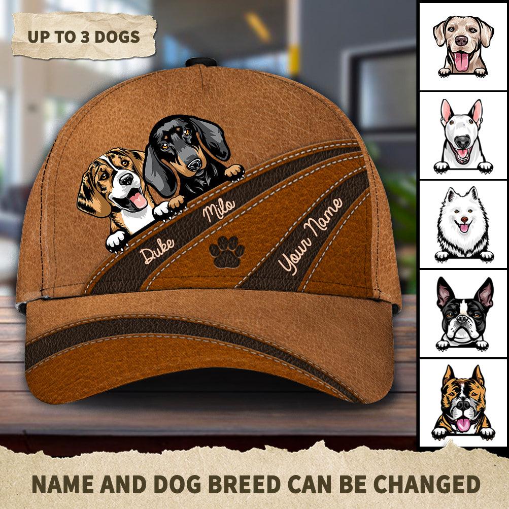 Dog Personalized Classic Cap, Personalized Gift for Dog Lovers, Dog Dad, Dog Mom Trucker Hats Custom Hats Gifts For Men & Women