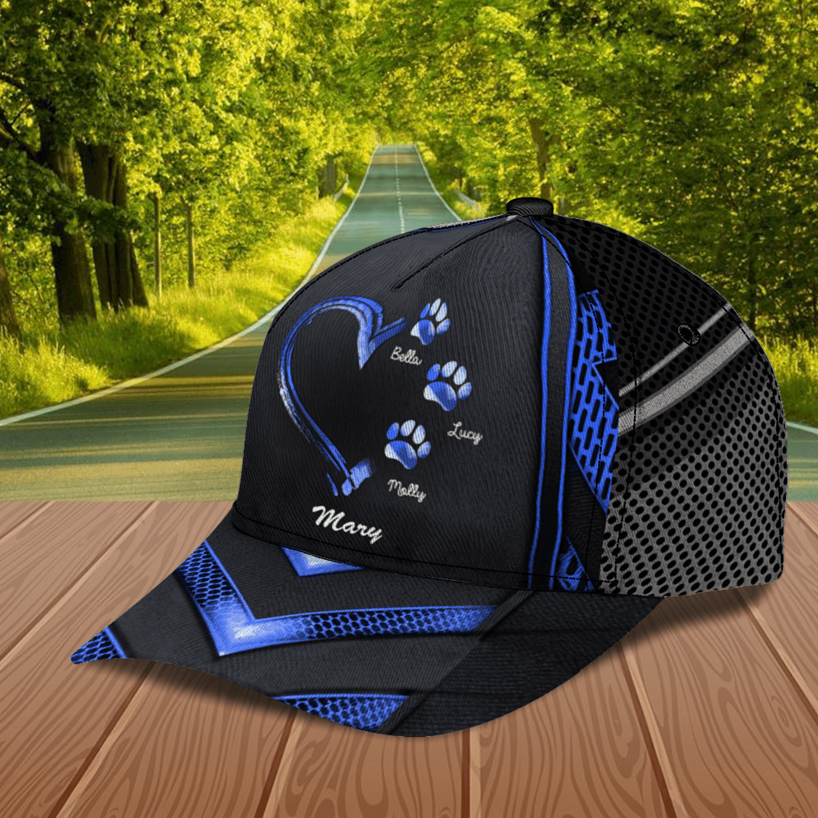 Dog Personalized Classic Cap, Personalized Gift for Dog Lovers, Dog Dad, Dog Mom Trucker Hats Custom Hats Gifts For Men & Women