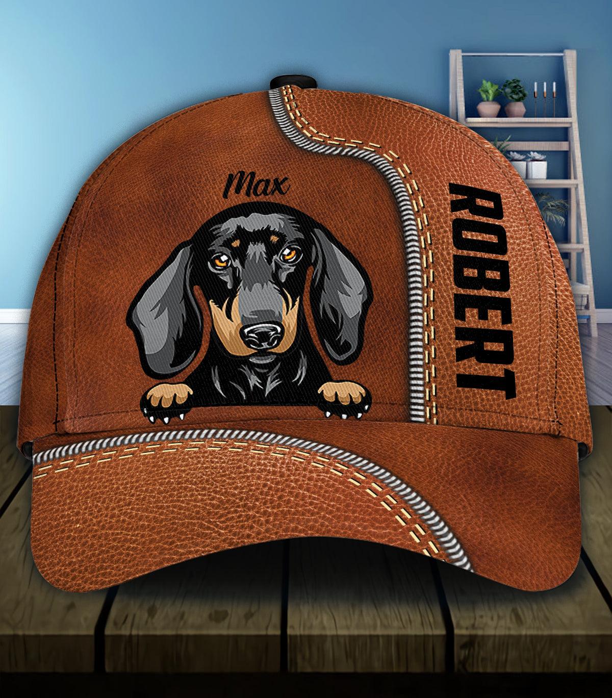 Dog Personalized Classic Cap, Personalized Gift for Dog Lovers, Dog Dad, Dog Mom Trucker Hats Custom Hats Gifts For Men & Women