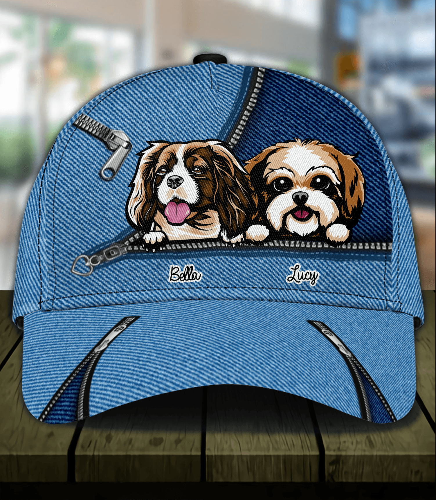 Dog Personalized Classic Cap, Personalized Gift for Dog Lovers, Dog Dad, Dog Mom Trucker Hats Custom Hats Gifts For Men & Women