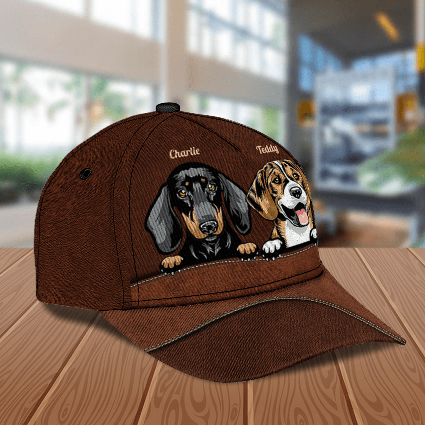 Dog Personalized Classic Cap, Personalized Gift for Dog Lovers, Dog Dad, Dog Mom Trucker Hats Custom Hats Gifts For Men & Women