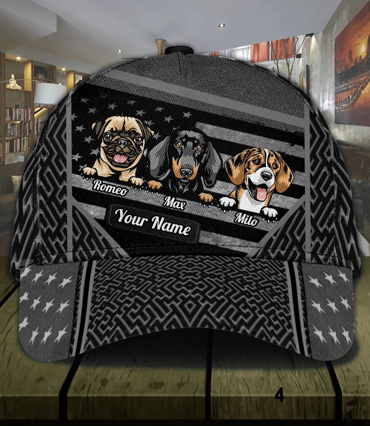 Dog Personalized Classic Cap, Personalized Gift for Dog Lovers, Dog Dad, Dog Mom Trucker Hats Custom Hats Gifts For Men & Women