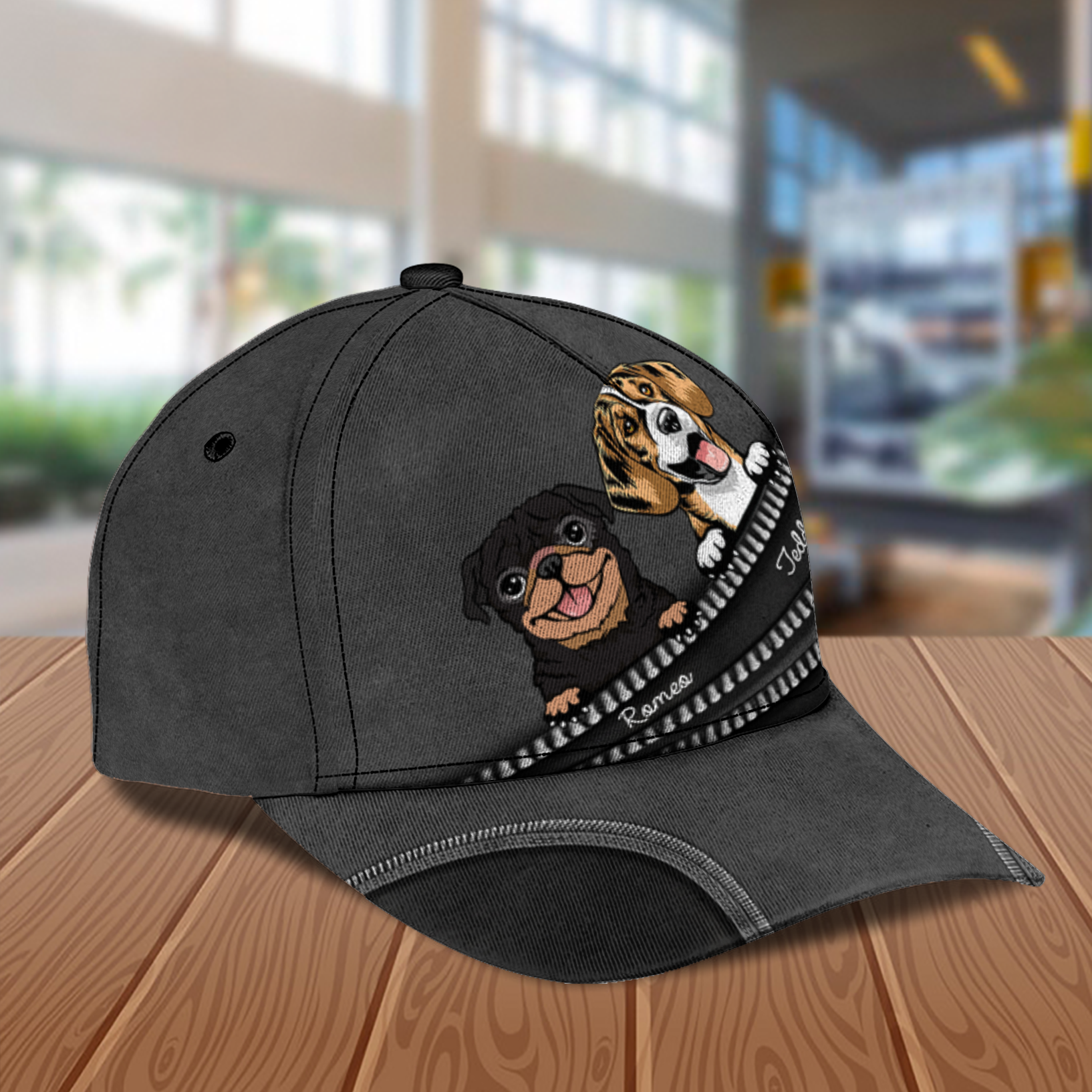 Dog Personalized Classic Cap, Personalized Gift for Dog Lovers, Dog Dad, Dog Mom Trucker Hats Custom Hats Gifts For Men & Women