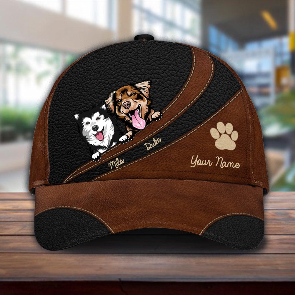 Dog Personalized Classic Cap, Personalized Gift for Dog Lovers, Dog Dad, Dog Mom Trucker Hats Custom Hats Gifts For Men & Women