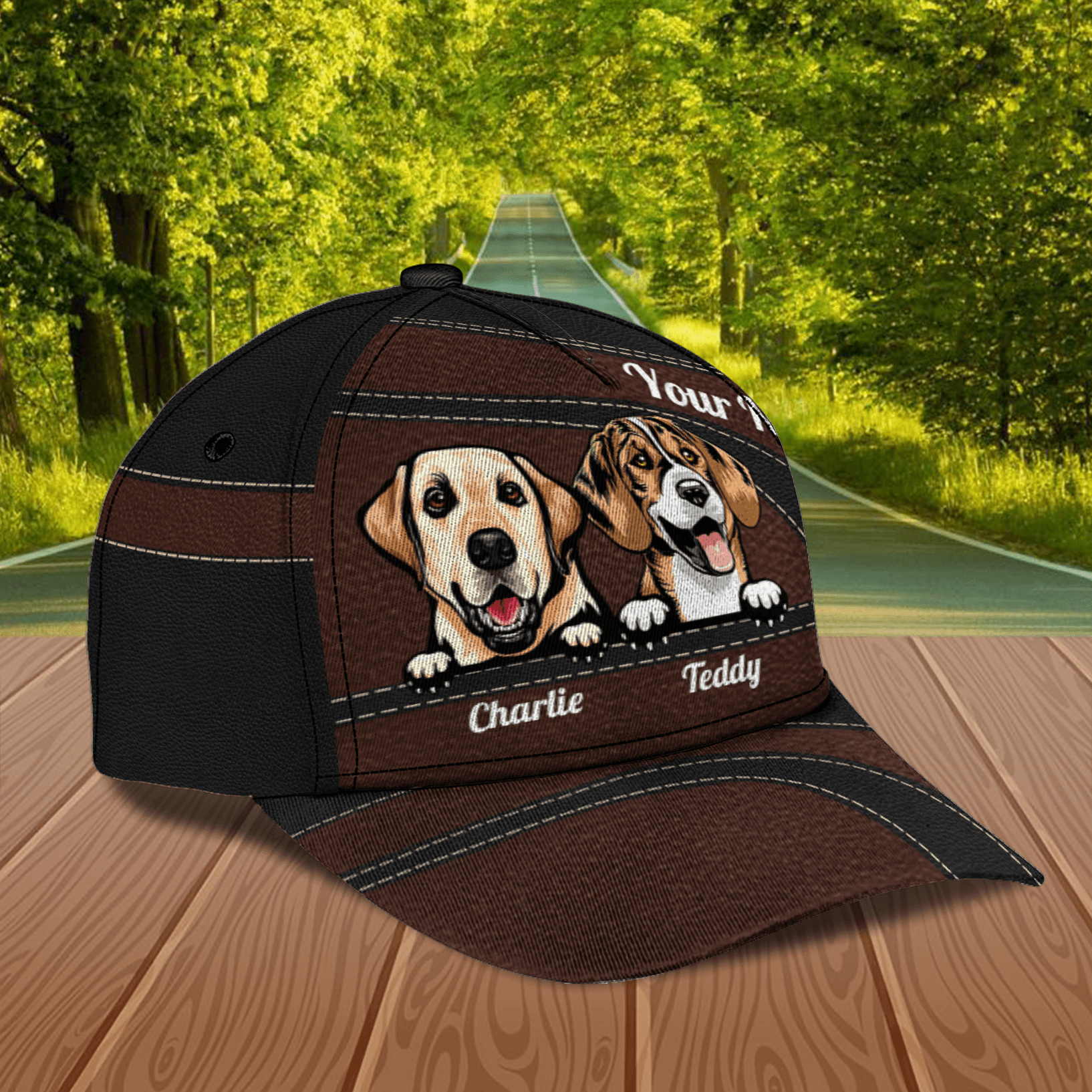 Dog Personalized Classic Cap, Personalized Gift for Dog Lovers, Dog Dad, Dog Mom Trucker Hats Custom Hats Gifts For Men & Women