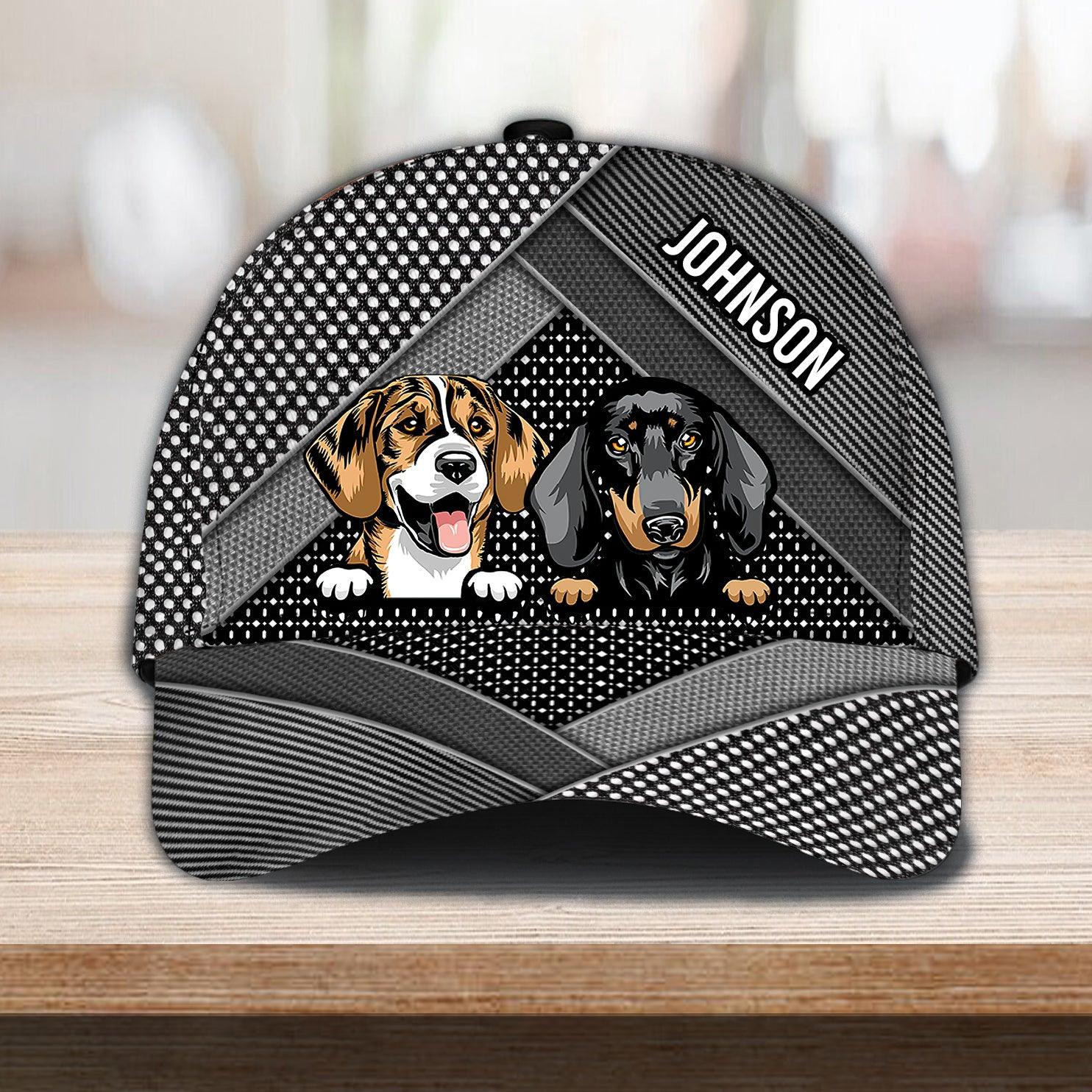 Dog Personalized Classic Cap, Personalized Gift for Dog Lovers, Dog Dad, Dog Mom Trucker Hats Custom Hats Gifts For Men & Women