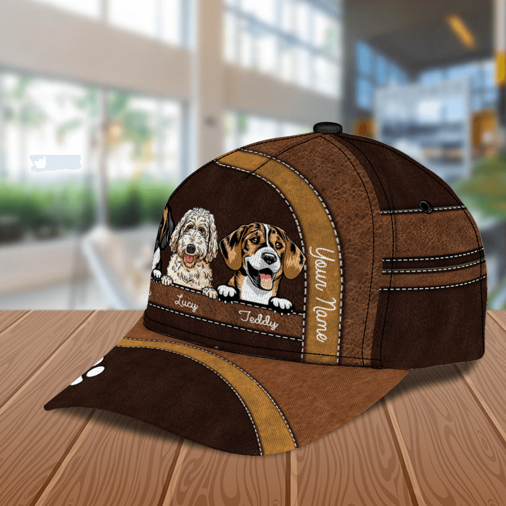 Dog Personalized Classic Cap, Personalized Gift for Dog Lovers, Dog Dad, Dog Mom Trucker Hats Custom Hats Gifts For Men & Women