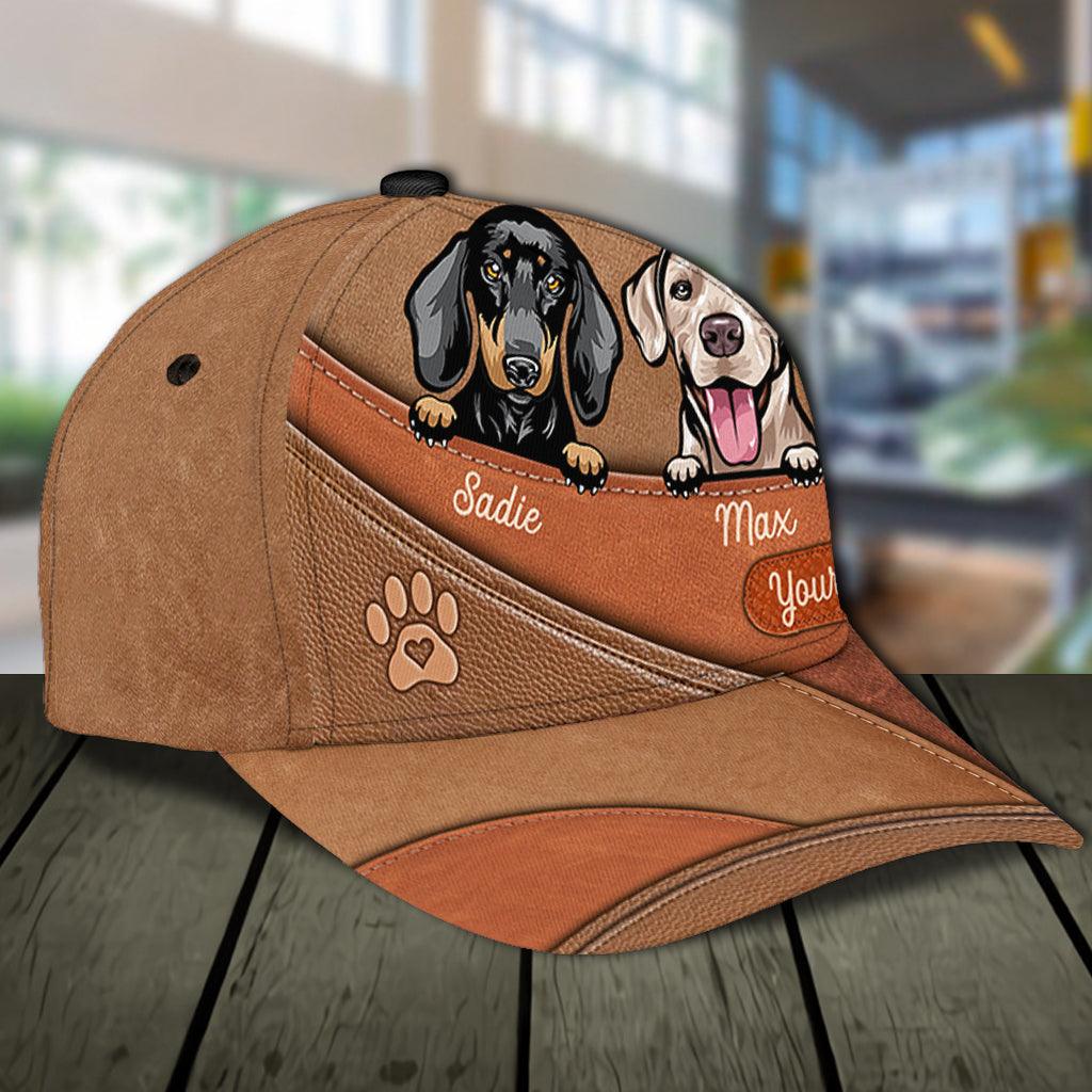 Dog Personalized Classic Cap, Personalized Gift for Dog Lovers, Dog Dad, Dog Mom Trucker Hats Custom Hats Gifts For Men & Women
