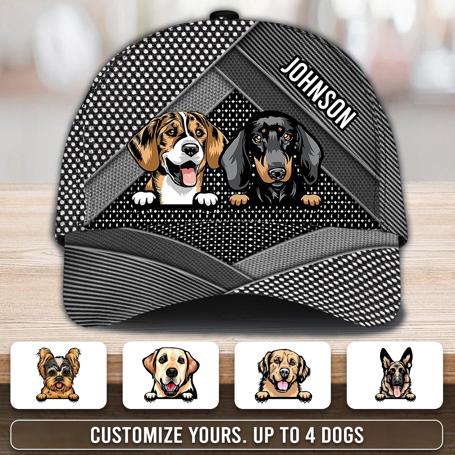 Dog Personalized Classic Cap, Personalized Gift for Dog Lovers, Dog Dad, Dog Mom Trucker Hats Custom Hats Gifts For Men & Women