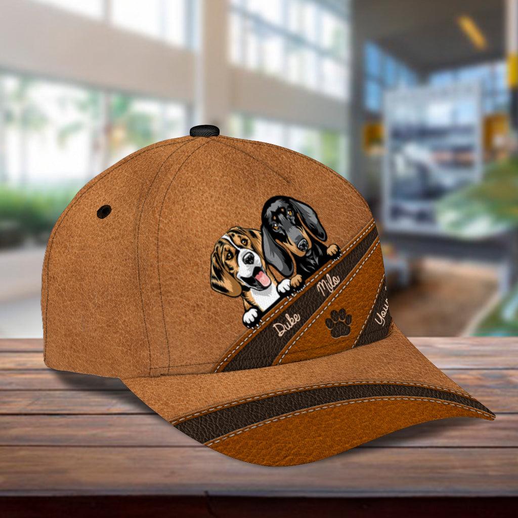 Dog Personalized Classic Cap, Personalized Gift for Dog Lovers, Dog Dad, Dog Mom Trucker Hats Custom Hats Gifts For Men & Women