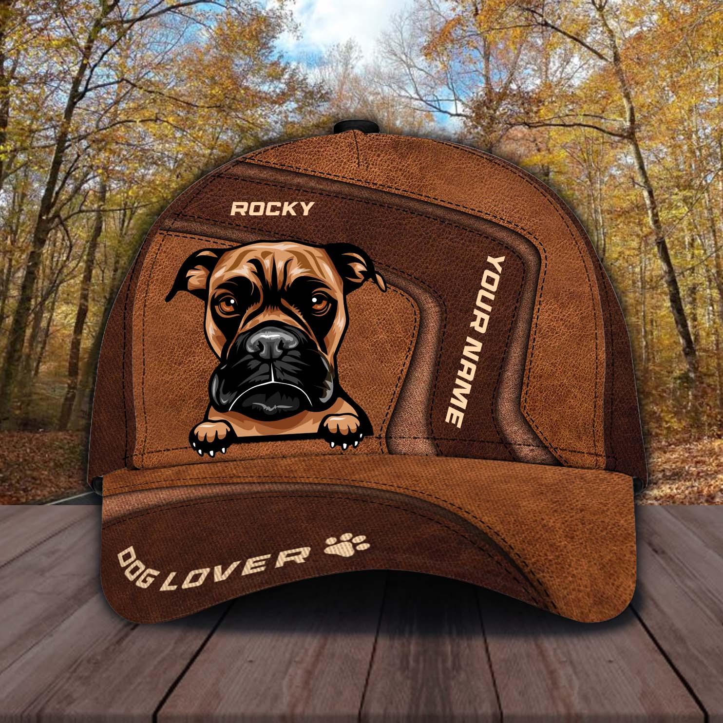 Dog Personalized Classic Cap, Personalized Gift for Dog Lovers, Dog Dad, Dog Mom Trucker Hats Custom Hats Gifts For Men & Women