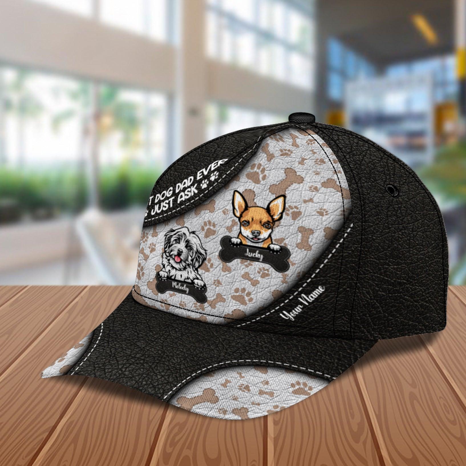 Dog Personalized Classic Cap, Personalized Gift for Dog Lovers, Dog Dad, Dog Mom Trucker Hats Custom Hats Gifts For Men & Women