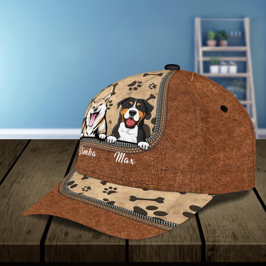 Dog Personalized Classic Cap, Personalized Gift for Dog Lovers, Dog Dad, Dog Mom Trucker Hats Custom Hats Gifts For Men & Women