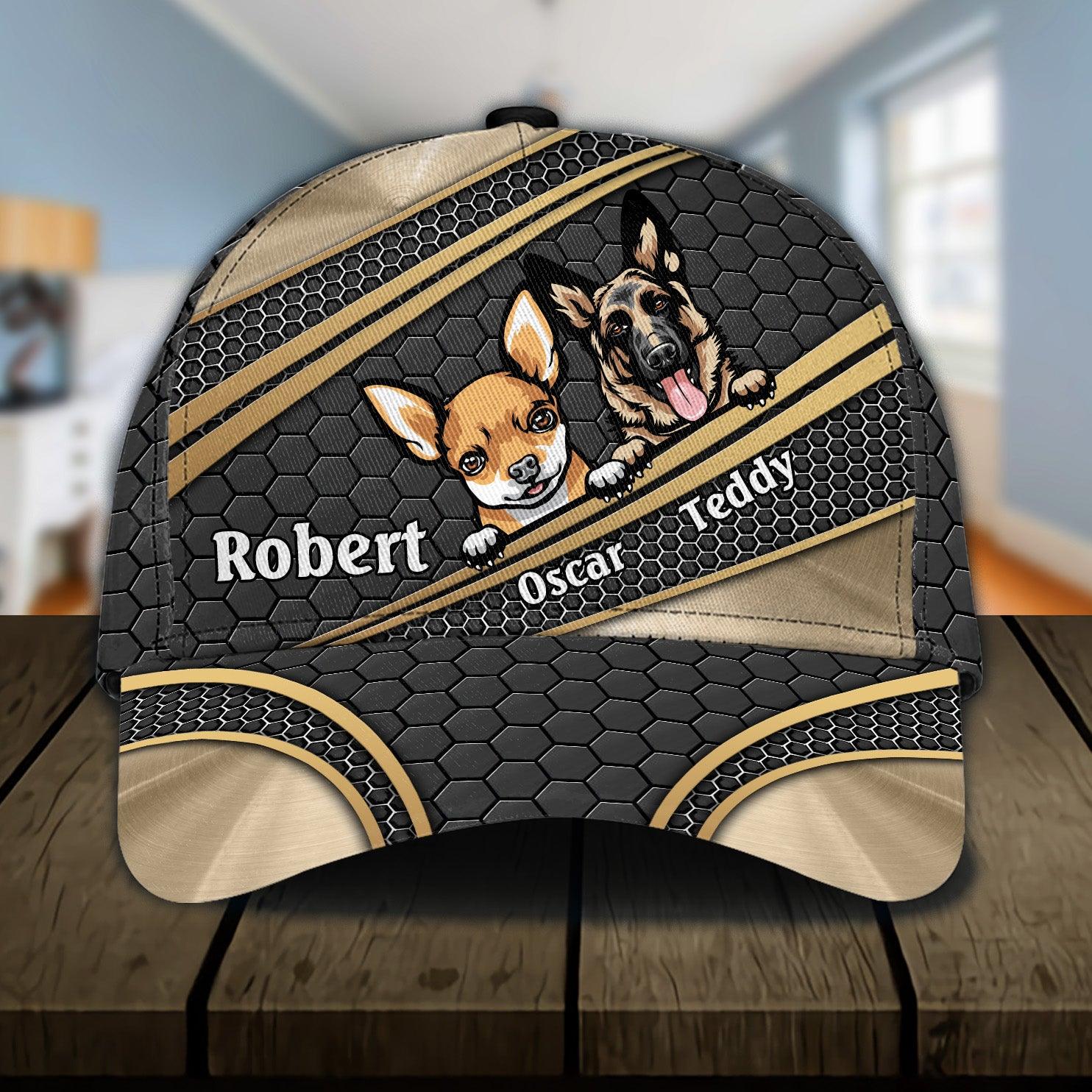 Dog Personalized Classic Cap, Personalized Gift for Dog Lovers, Dog Dad, Dog Mom Trucker Hats Custom Hats Gifts For Men & Women