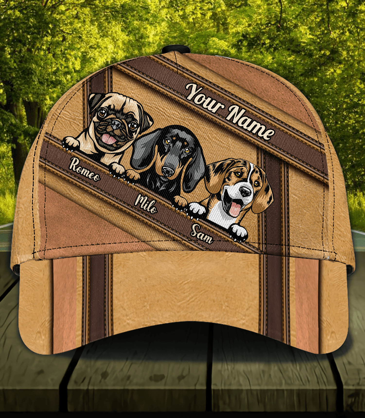 Dog Personalized Classic Cap, Personalized Gift for Dog Lovers, Dog Dad, Dog Mom Trucker Hats Custom Hats Gifts For Men & Women