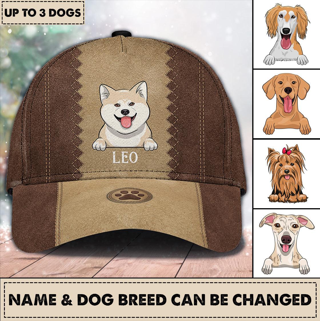 Dog Personalized Classic Cap, Personalized Gift for Dog Lovers, Dog Dad, Dog Mom Trucker Hats Custom Hats Gifts For Men & Women