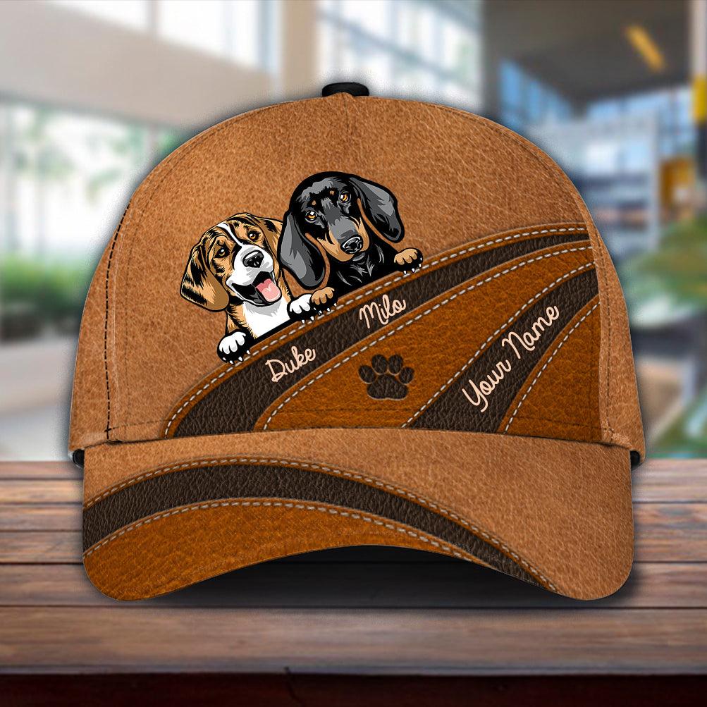 Dog Personalized Classic Cap, Personalized Gift for Dog Lovers, Dog Dad, Dog Mom Trucker Hats Custom Hats Gifts For Men & Women
