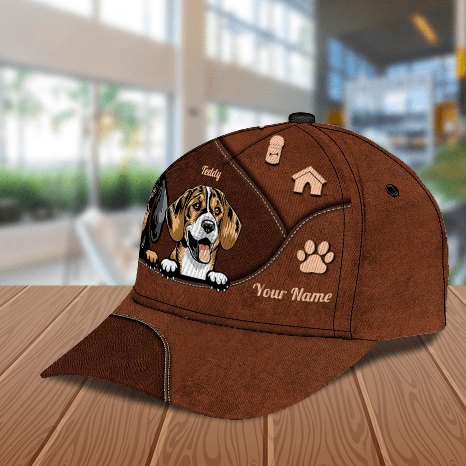 Dog Personalized Classic Cap, Personalized Gift for Dog Lovers, Dog Dad, Dog Mom Trucker Hats Custom Hats Gifts For Men & Women