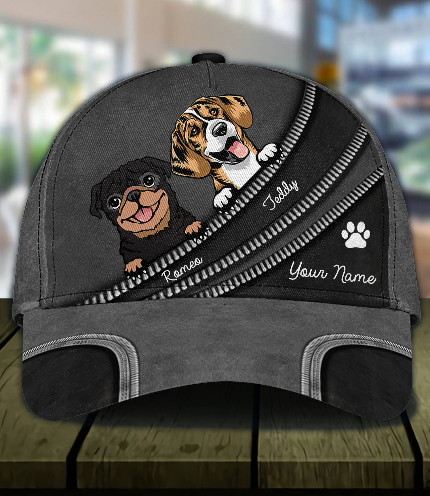 Dog Personalized Classic Cap, Personalized Gift for Dog Lovers, Dog Dad, Dog Mom Trucker Hats Custom Hats Gifts For Men & Women