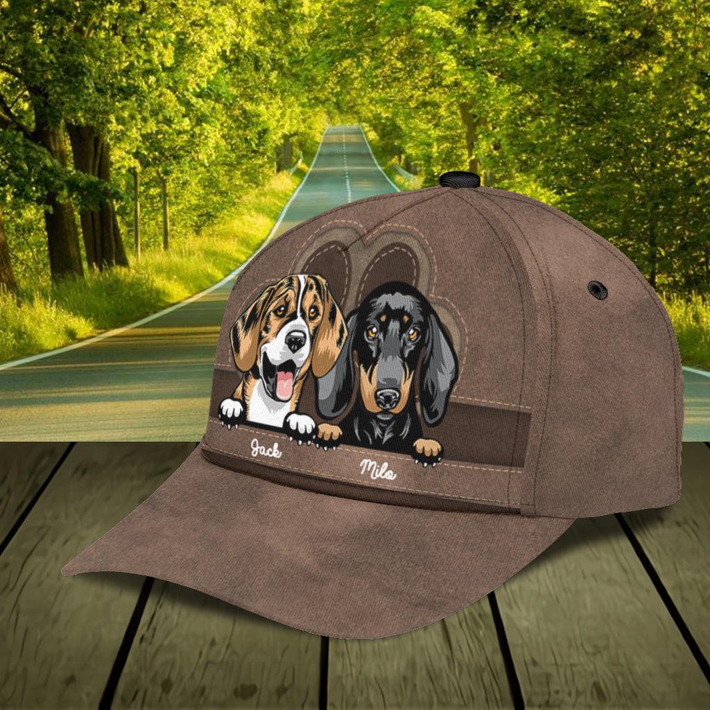 Dog Personalized Classic Cap, Personalized Gift for Dog Lovers, Dog Dad, Dog Mom Trucker Hats Custom Hats Gifts For Men & Women