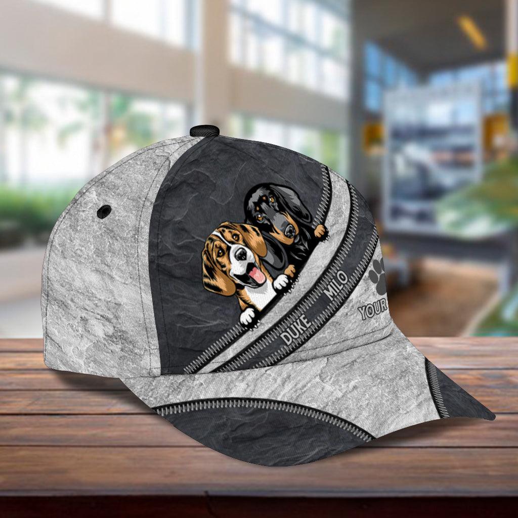 Dog Personalized Classic Cap, Personalized Gift for Dog Lovers, Dog Dad, Dog Mom Trucker Hats Custom Hats Gifts For Men & Women