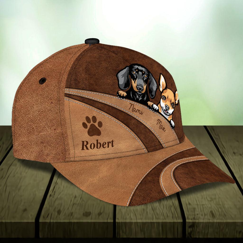 Dog Personalized Classic Cap, Personalized Gift for Dog Lovers, Dog Dad, Dog Mom Trucker Hats Custom Hats Gifts For Men & Women