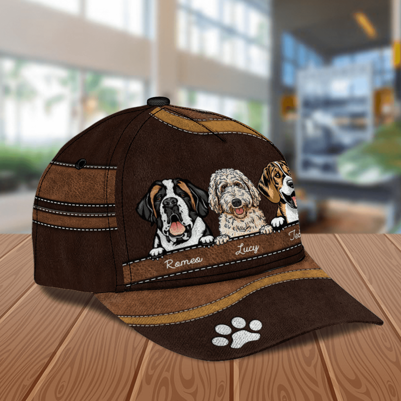 Dog Personalized Classic Cap, Personalized Gift for Dog Lovers, Dog Dad, Dog Mom Trucker Hats Custom Hats Gifts For Men & Women