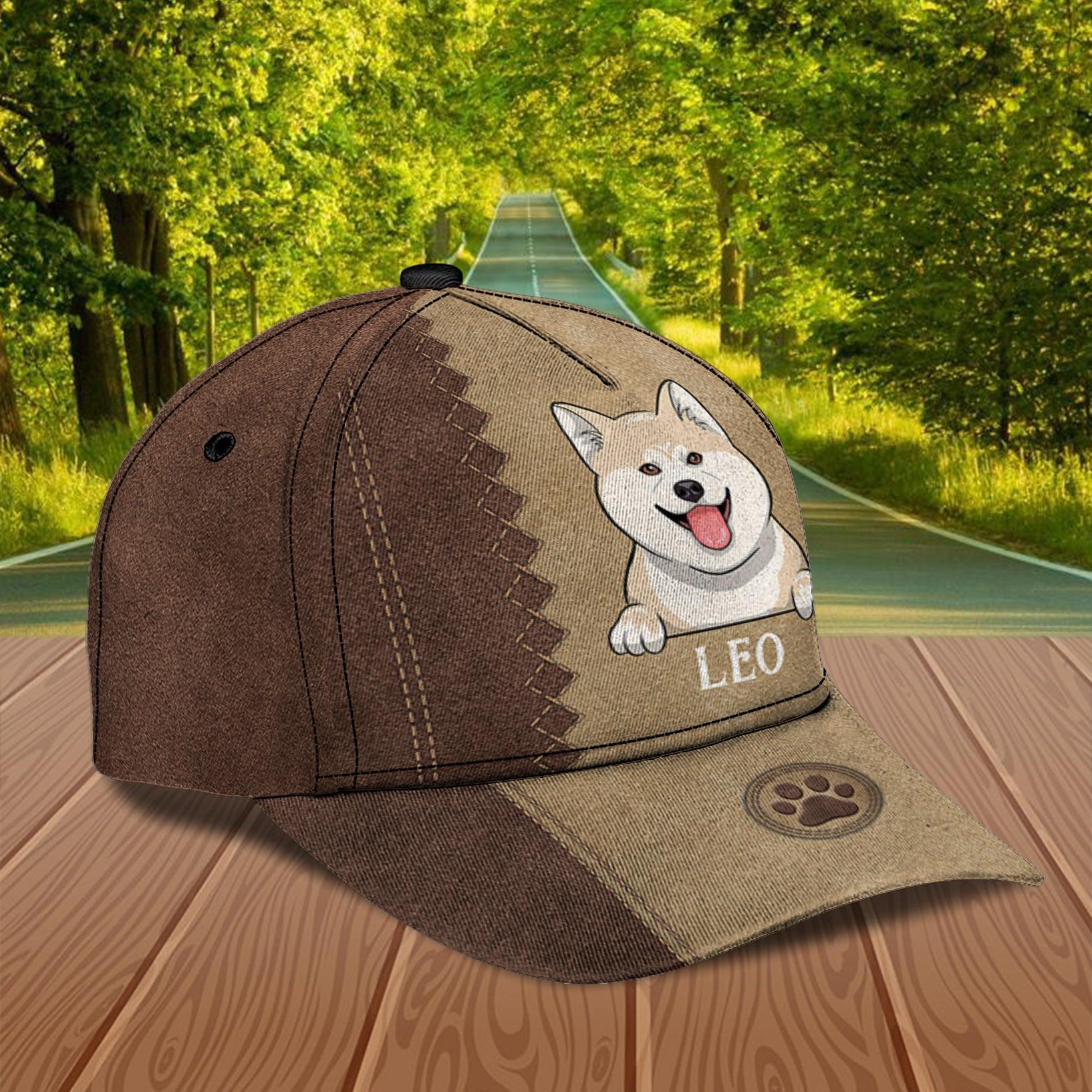 Dog Personalized Classic Cap, Personalized Gift for Dog Lovers, Dog Dad, Dog Mom Trucker Hats Custom Hats Gifts For Men & Women