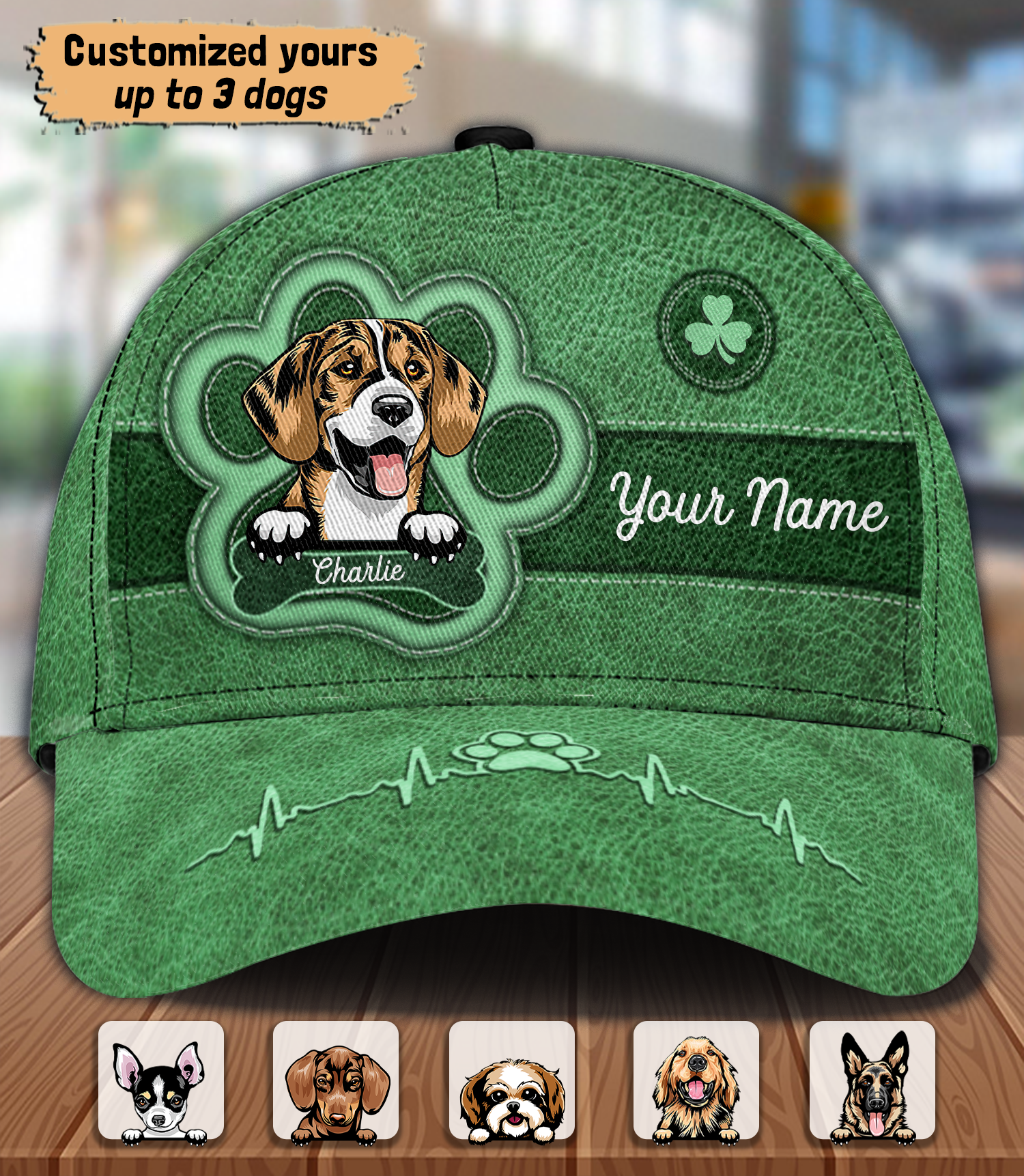 Dog Personalized Classic Cap, Personalized Gift for Dog Lovers, Dog Dad, Dog Mom Trucker Hats Custom Hats Gifts For Men & Women