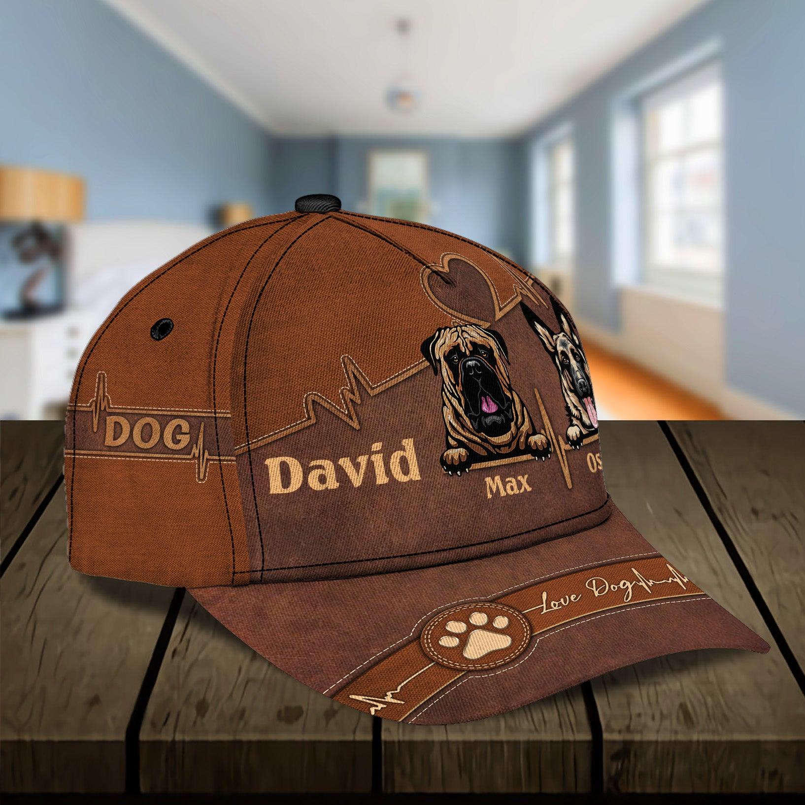 Dog Personalized Classic Cap, Personalized Gift for Dog Lovers, Dog Dad, Dog Mom Trucker Hats Custom Hats Gifts For Men & Women