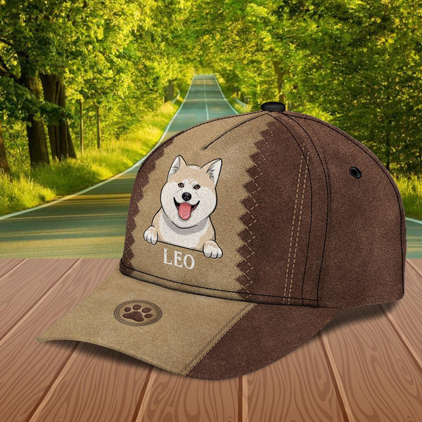 Dog Personalized Classic Cap, Personalized Gift for Dog Lovers, Dog Dad, Dog Mom Trucker Hats Custom Hats Gifts For Men & Women