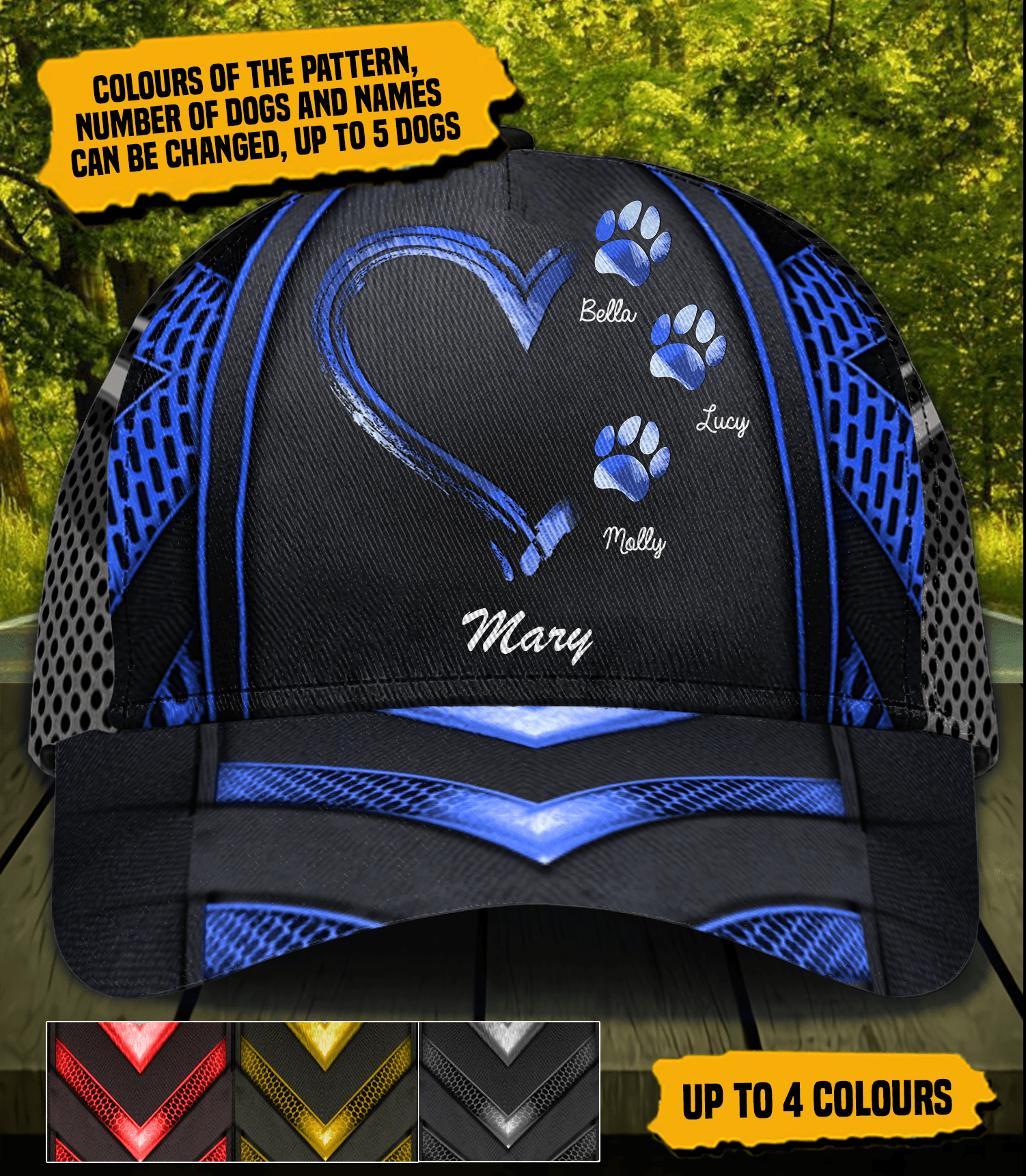 Dog Personalized Classic Cap, Personalized Gift for Dog Lovers, Dog Dad, Dog Mom Trucker Hats Custom Hats Gifts For Men & Women