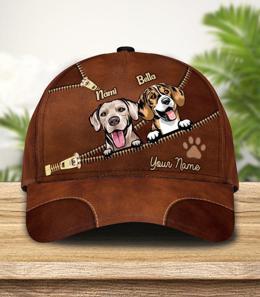 Dog Personalized Classic Cap, Personalized Gift for Dog Lovers, Dog Dad, Dog Mom Trucker Hats Custom Hats Gifts For Men & Women