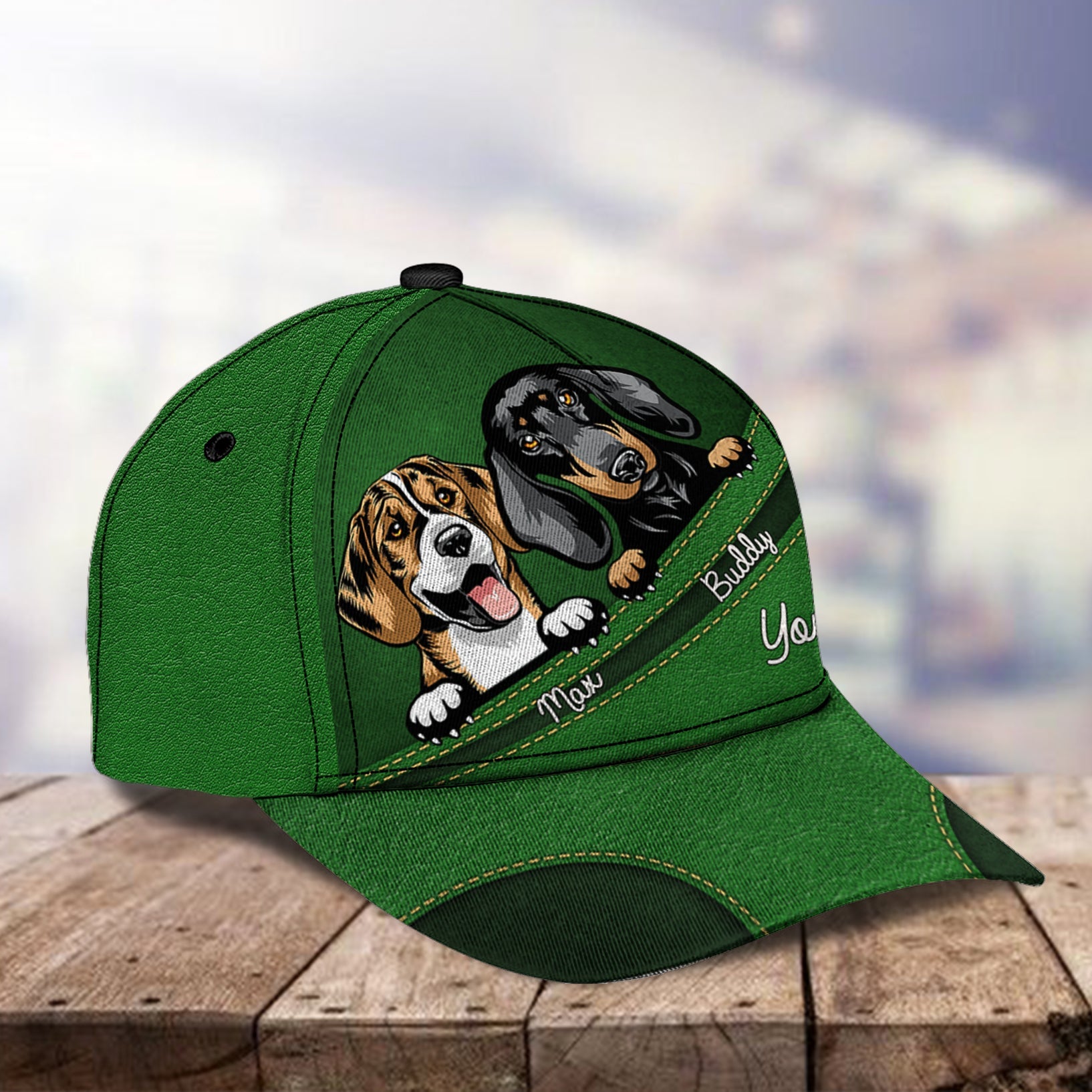Dog Personalized Classic Cap, Personalized Gift for Dog Lovers, Dog Dad, Dog Mom Trucker Hats Custom Hats Gifts For Men & Women