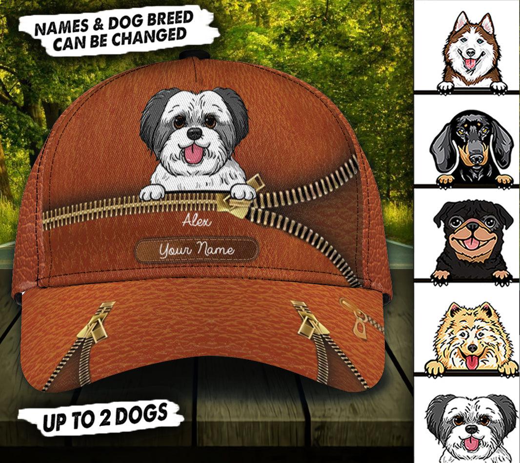 Dog Personalized Classic Cap, Personalized Gift for Dog Lovers, Dog Dad, Dog Mom Trucker Hats Custom Hats Gifts For Men & Women