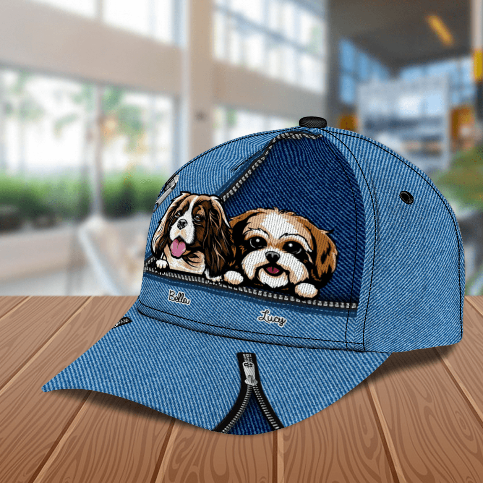Dog Personalized Classic Cap, Personalized Gift for Dog Lovers, Dog Dad, Dog Mom Trucker Hats Custom Hats Gifts For Men & Women