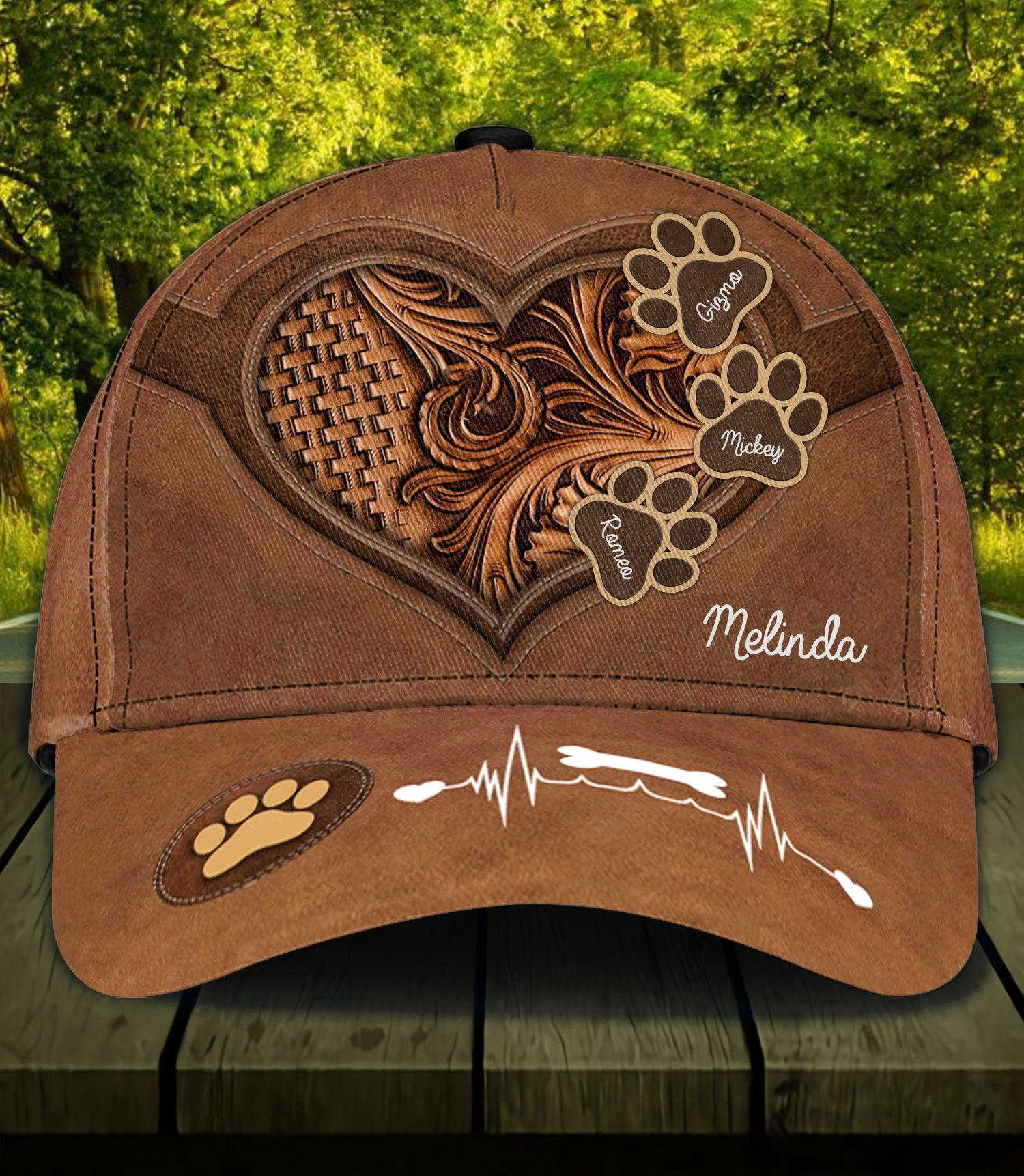Dog Personalized Classic Cap, Personalized Gift for Dog Lovers, Dog Dad, Dog Mom Trucker Hats Custom Hats Gifts For Men & Women