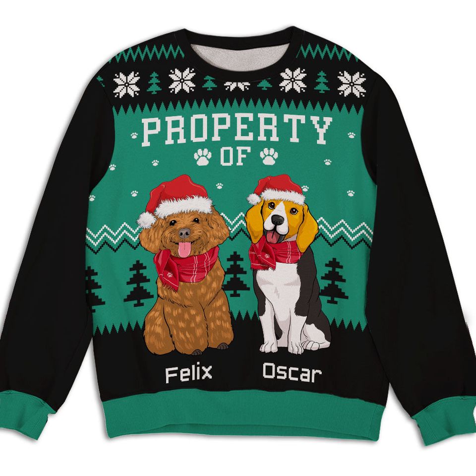 Dog Property - Personalized Christmas Sweatshirt