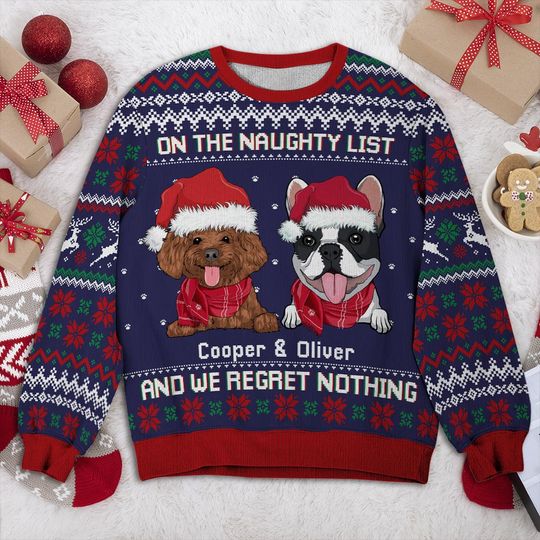 Dog Regret Nothing - Personalized Custom All-Over-Print Sweatshirt - Image 5