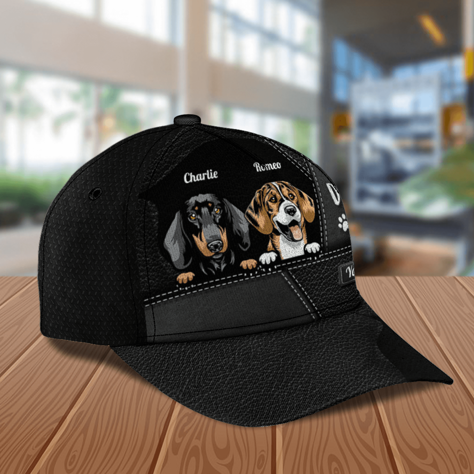 Dog Rockin' The Dog Dad Life Personalized Classic Cap, Personalized Gift for Dog Lovers, Dog Dad, Dog Mom Trucker Hats Custom Hats Gifts For Men & Women