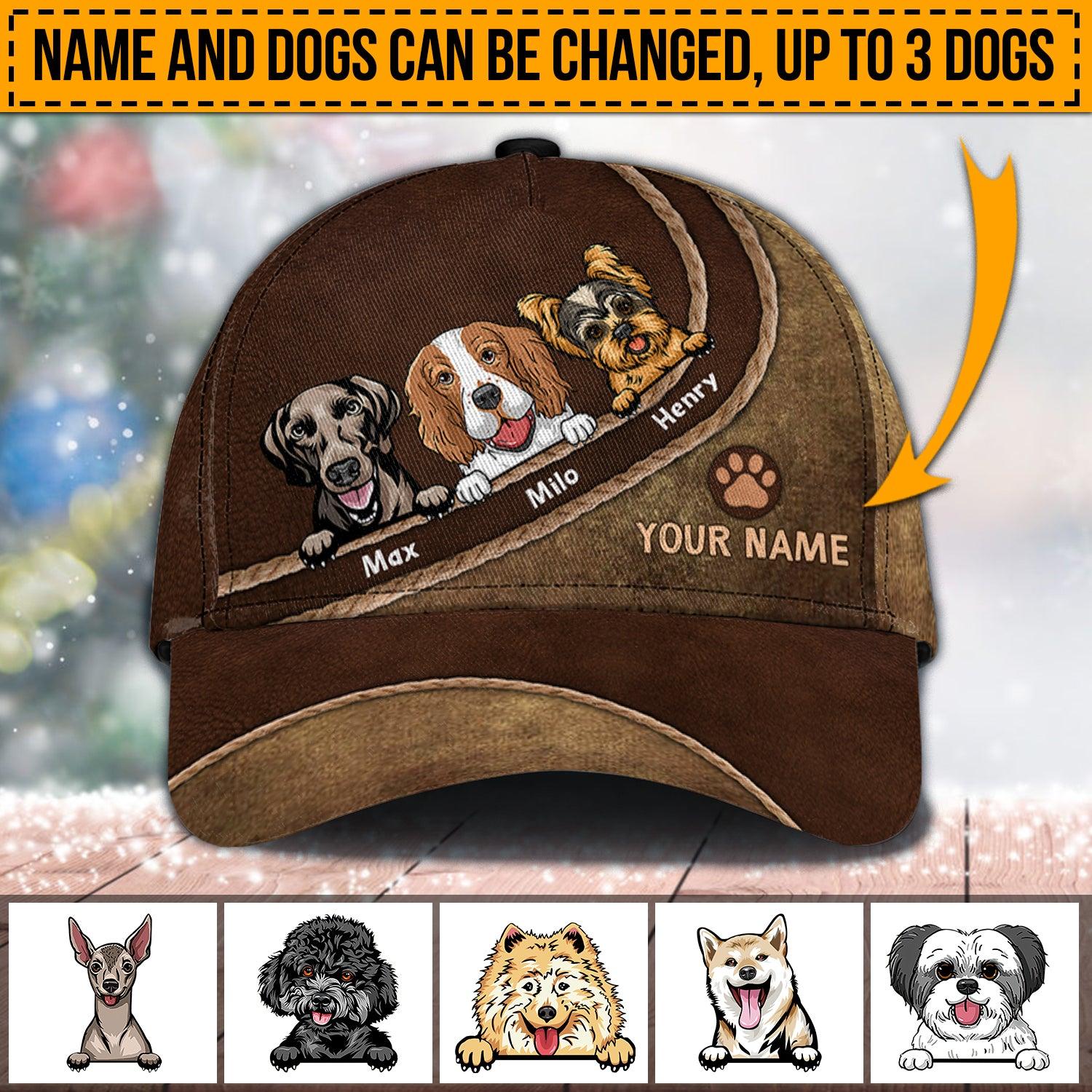 Dog Rope Pattern Personalized Classic Cap, Personalized Gift for Dog Lovers, Dog Dad, Dog Mom Trucker Hats Custom Hats Gifts For Men & Women