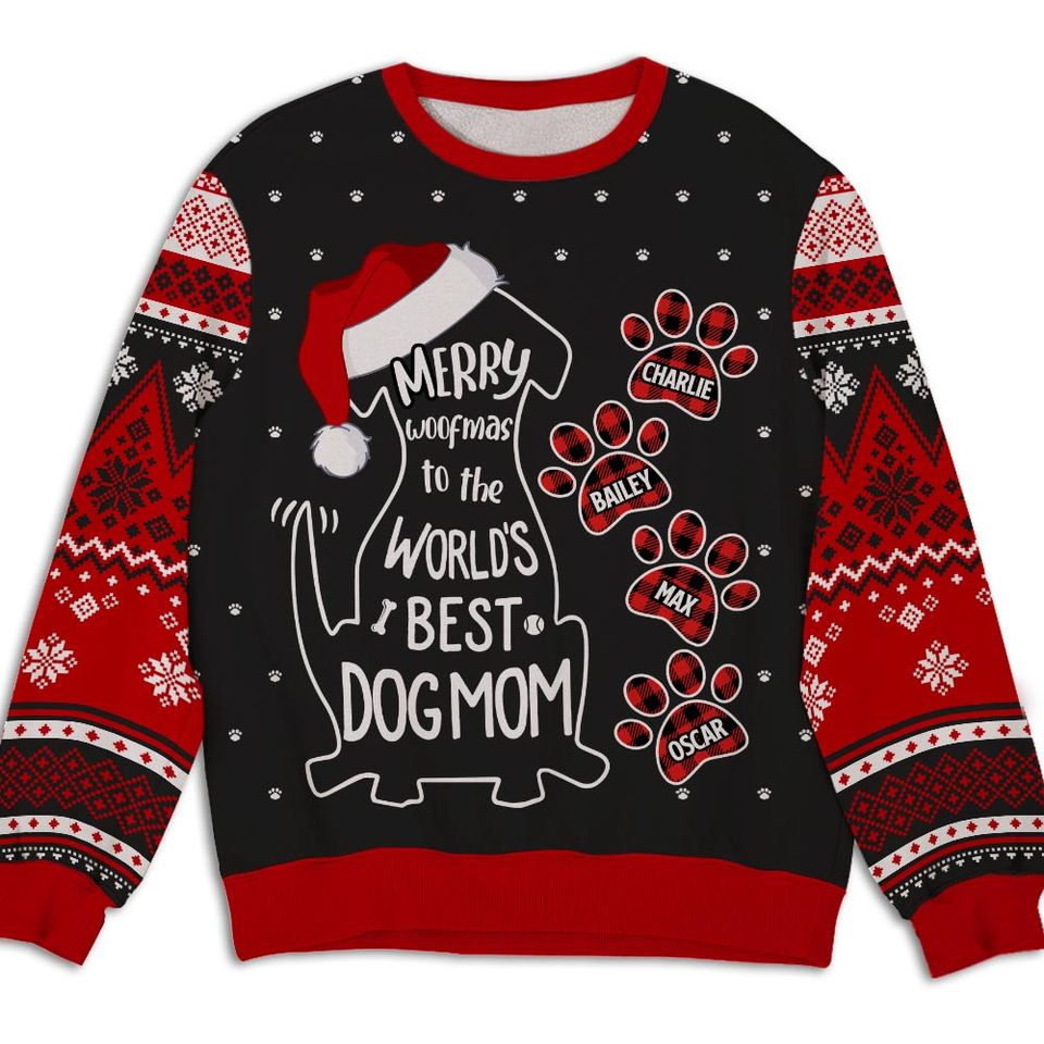 Dog Shape - Personalized Christmas Sweatshirt
